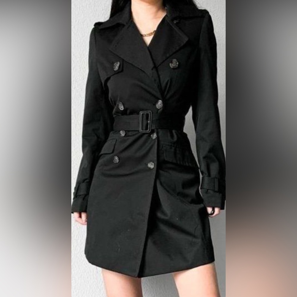 NWT Beautiful Classy H&M Double Breasted Black Trench coat 😍